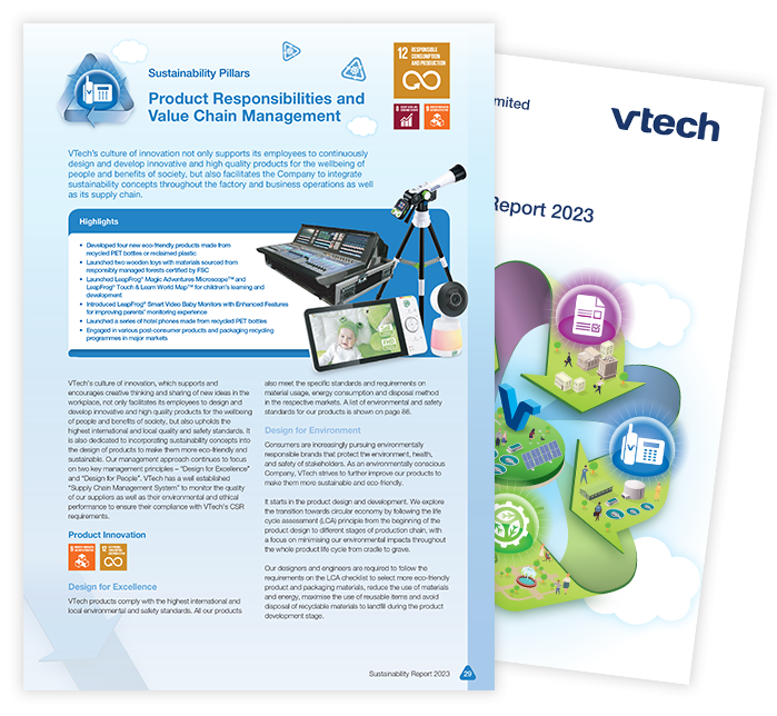 Product Responsibilties & Value Chain Management | VTech Sustainability