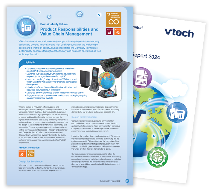 Product Responsibilties & Value Chain Management | VTech Sustainability
